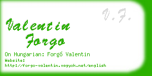 valentin forgo business card